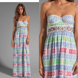 Mara Hoffman Lattice Bustier Maxi